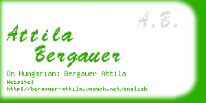 attila bergauer business card
